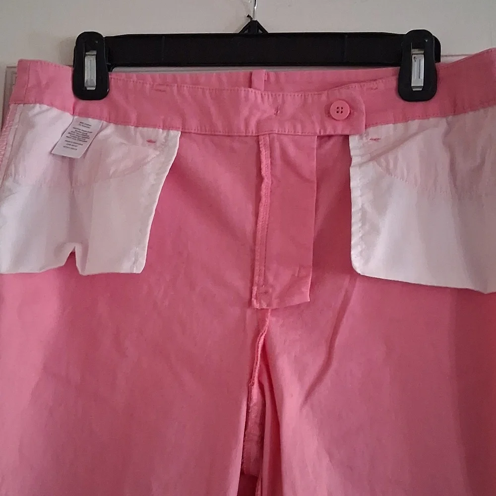 Talbots Cropped Pink Button-Hem Capris - Picture 8 of 8